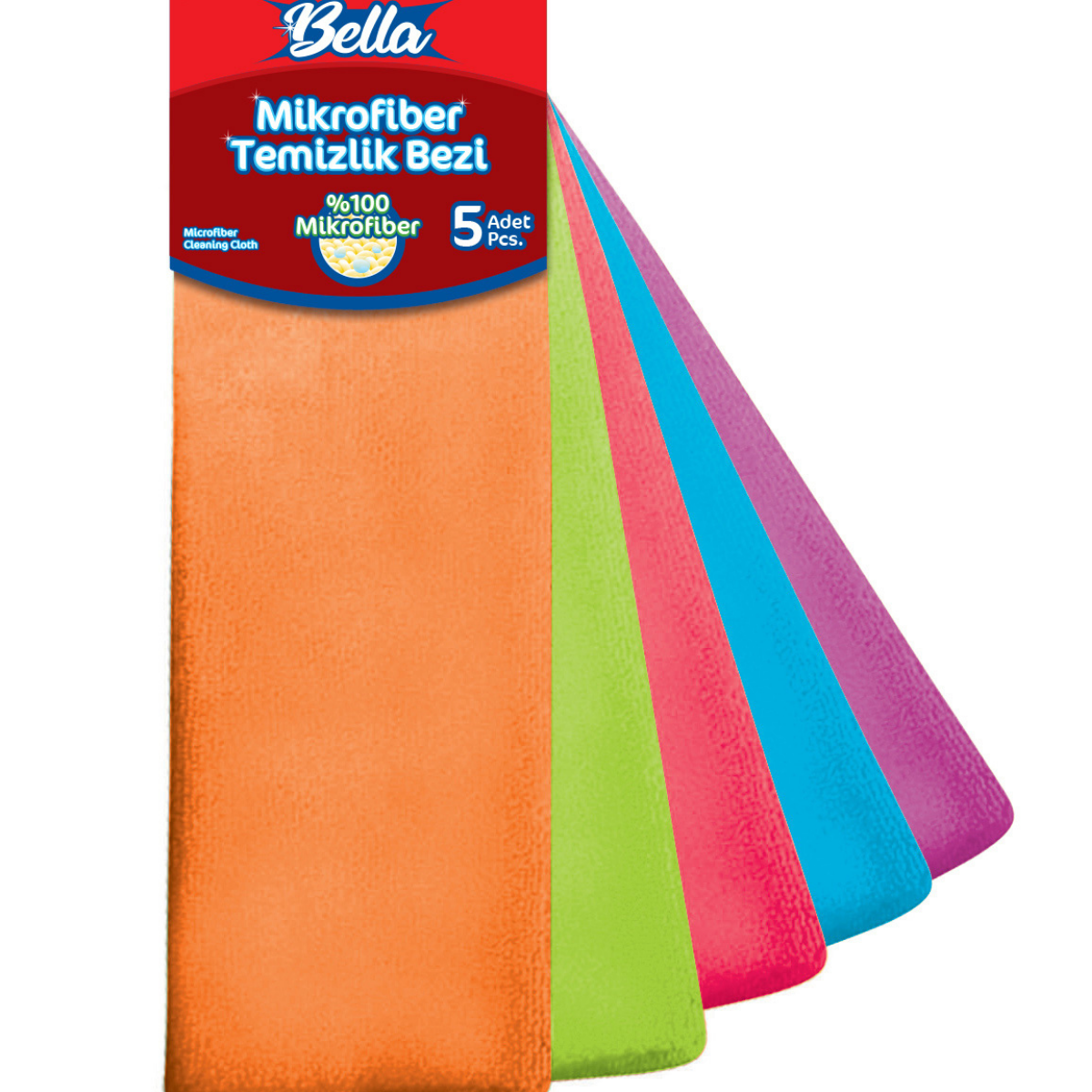 Banat Bella Mikrofiber Temizlik Bezi 30x32 cm 5'li