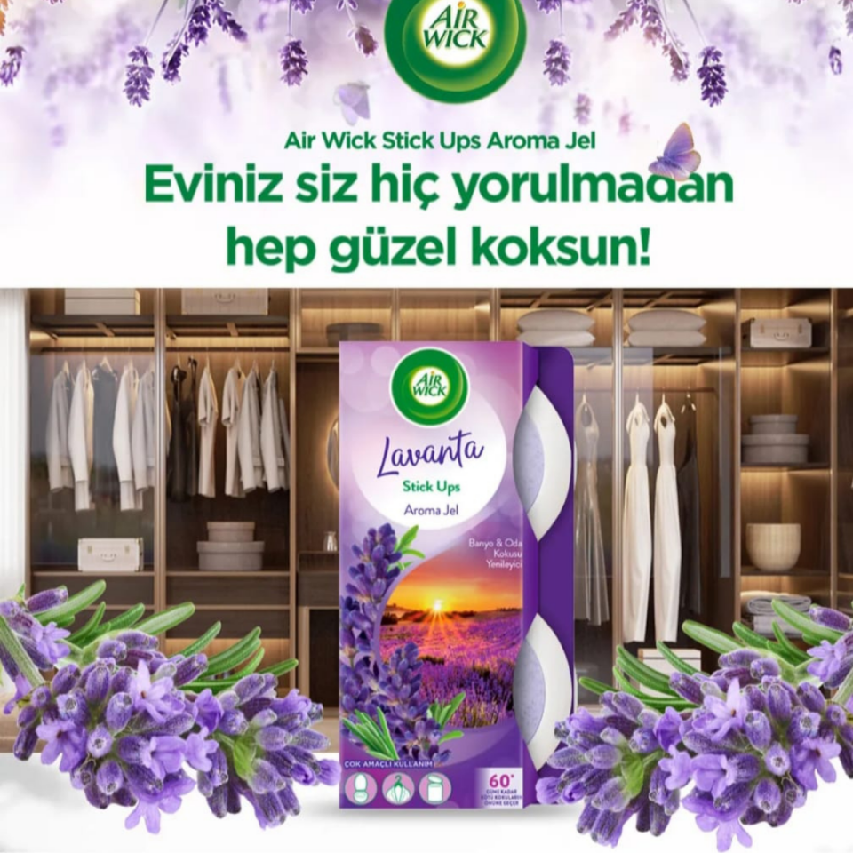 Air Wick Oda Kokusu Stick Up Dekoratif Jel Lavanta