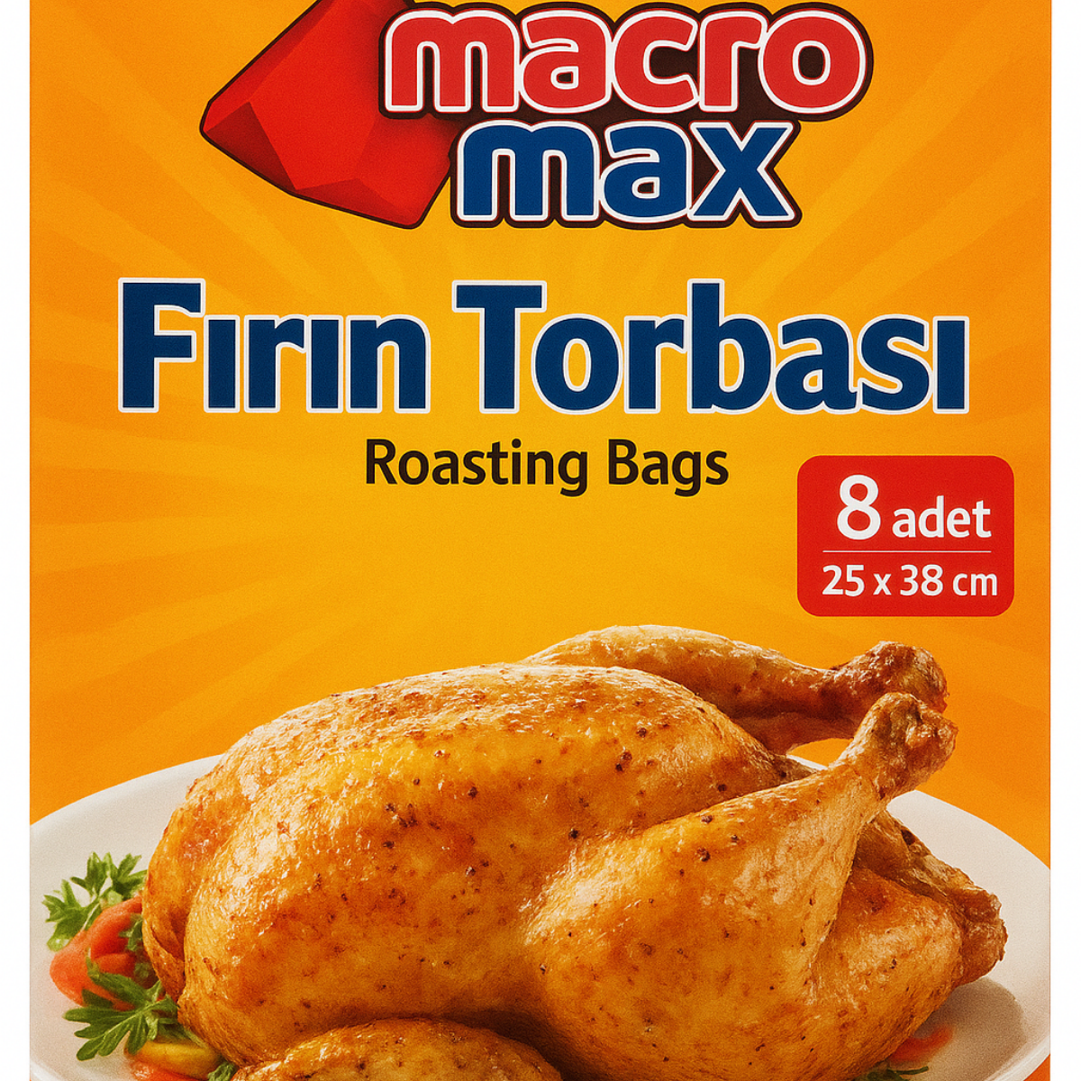 Macromax Fırın Torbası 8 Adet (25x38 cm)