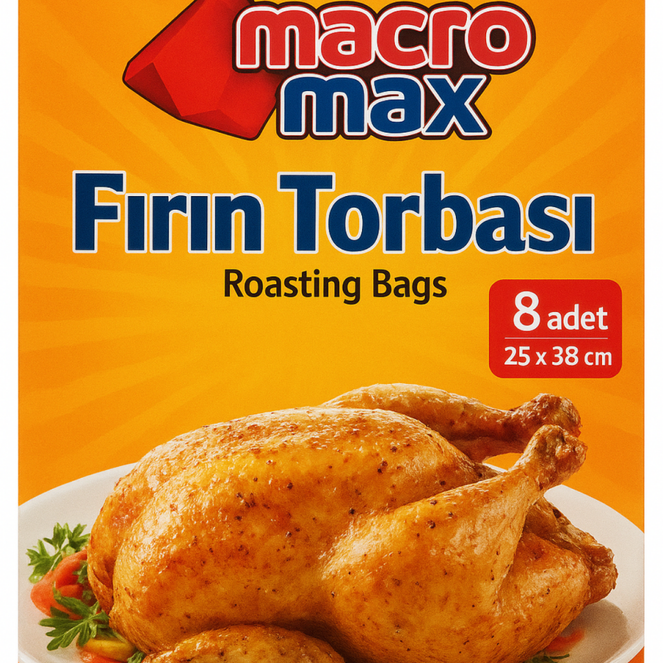 Macromax Fırın Torbası 8 Adet (25x38 cm)
