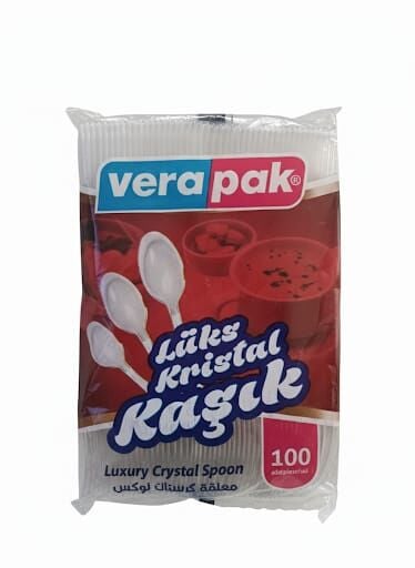 VeraPak Lüks Kristal Kaşık 100 Lü
